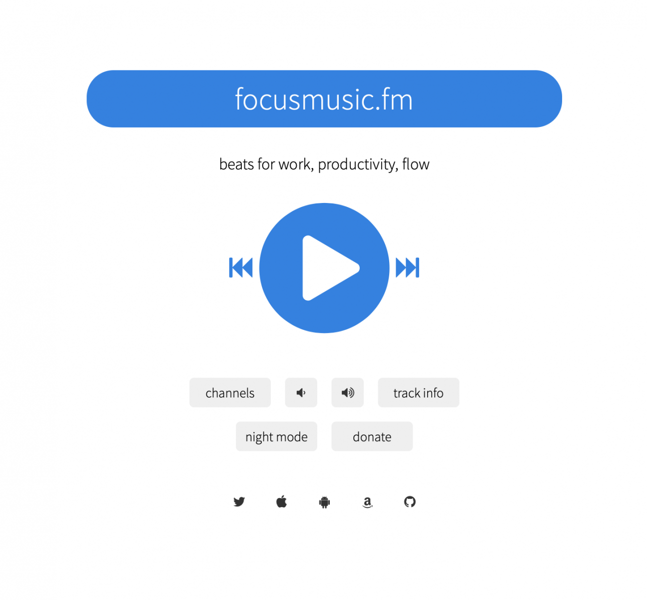 FocusMusic.fm 首頁